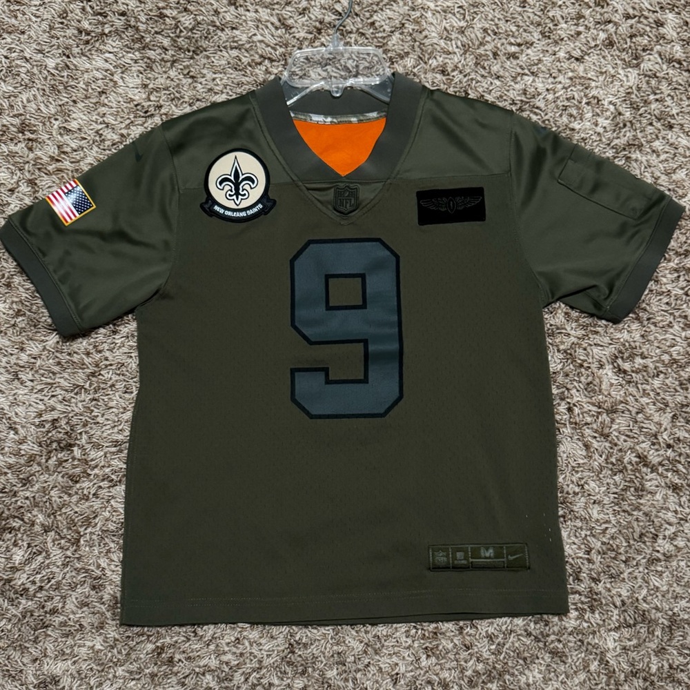 Drew Brees Saints, Nike, Army Football Jersey - Youth Medium